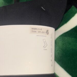 Nike Black Crew Socks 6 pack w 4-6 or 3y-5y